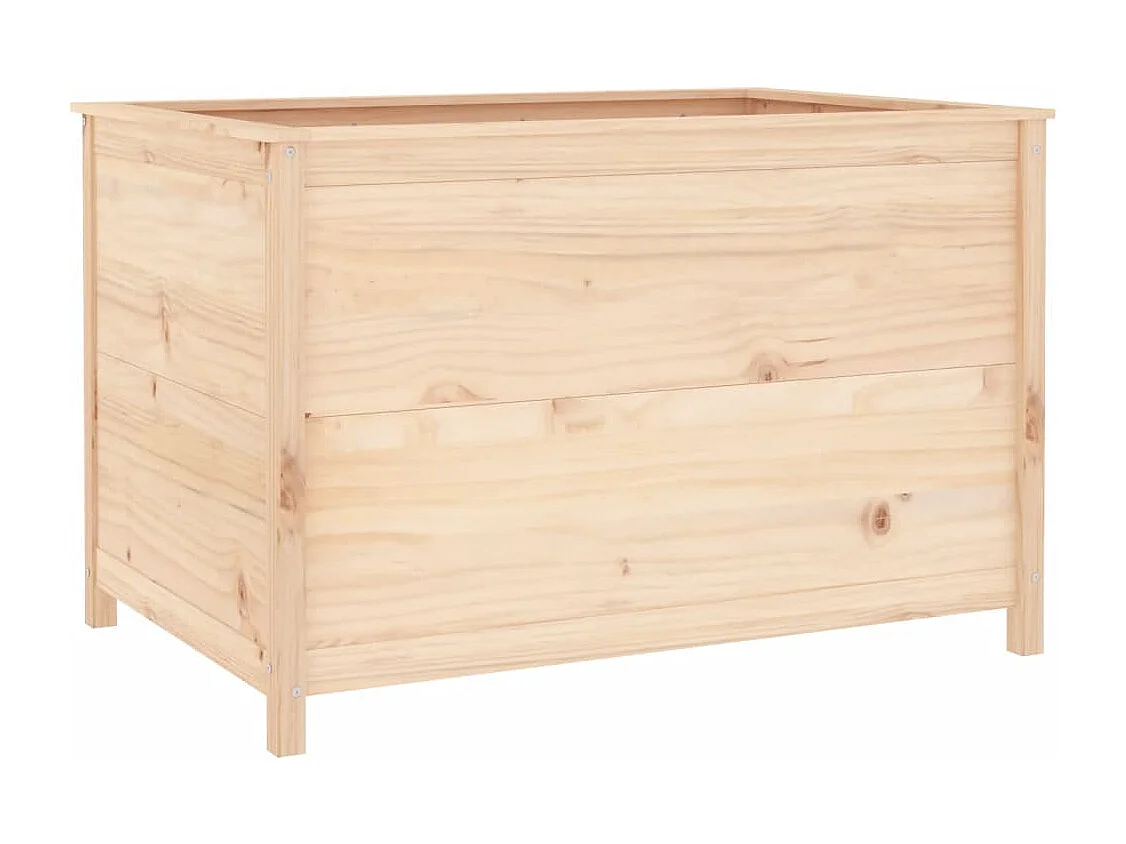 Vassoio per fioriera aiuola rialzata piante fiori terrazza giardino giardino 119,5 x 82,5 x 78 cm legno di pino massiccio marrone 02_0039331