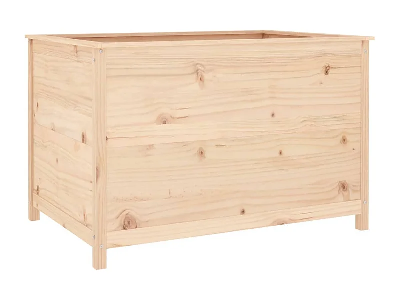 Vassoio per fioriera aiuola rialzata piante fiori terrazza giardino giardino 119,5 x 82,5 x 78 cm legno di pino massiccio marrone 02_0039331