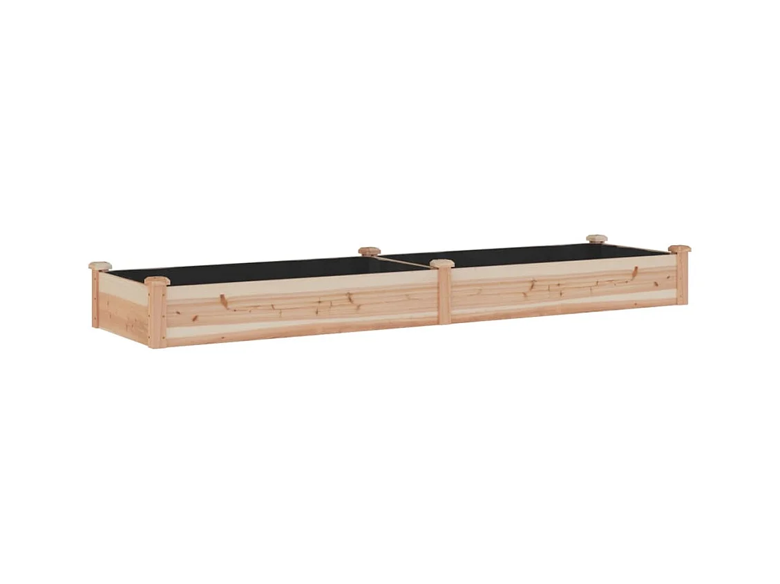 Jardinière bac lit surélevé bois marron 240 x 60 x 25 cm 02_0039847