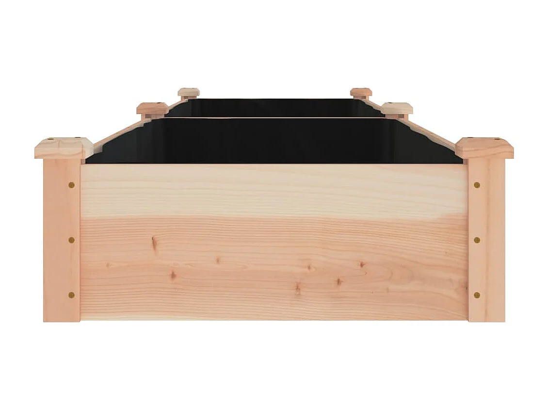 Jardinière bac lit surélevé bois marron 240 x 60 x 25 cm 02_0039847