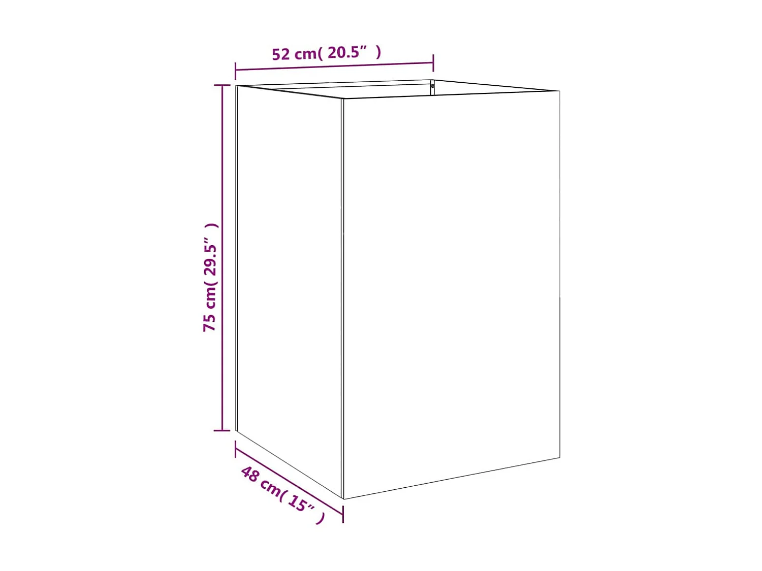 Bandeja para plantador canteiro elevado plantas flores terraço jardim azeitona 52 x 48 x 75 cm aço verde 02_0038704