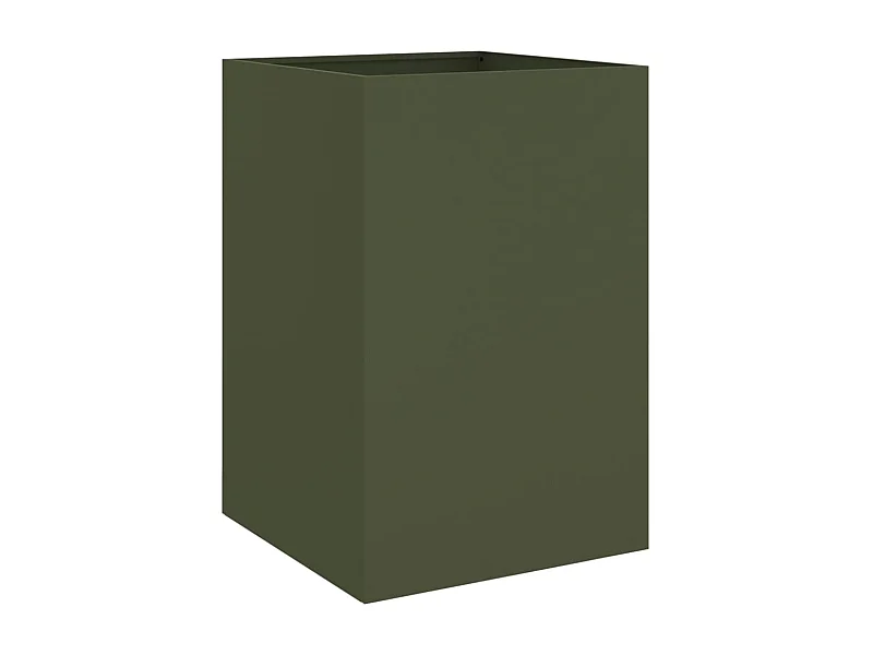 Bandeja para plantador canteiro elevado plantas flores terraço jardim azeitona 52 x 48 x 75 cm aço verde 02_0038704