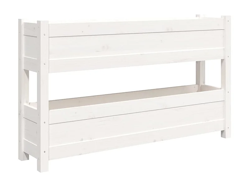 Jardinière bac lit surélevé bois blanche 112 x 25 x 66 cm 02_0037399