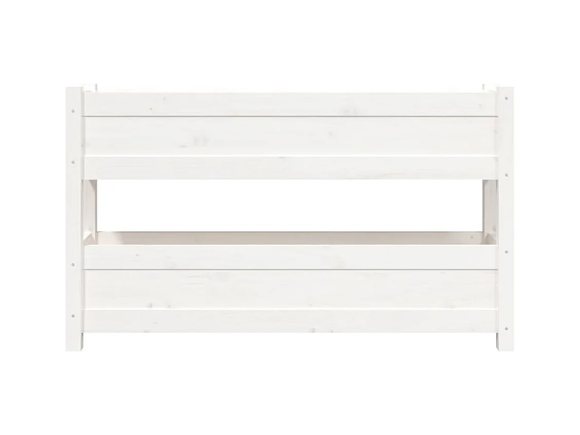 Jardinière bac lit surélevé bois blanche 112 x 25 x 66 cm 02_0037399
