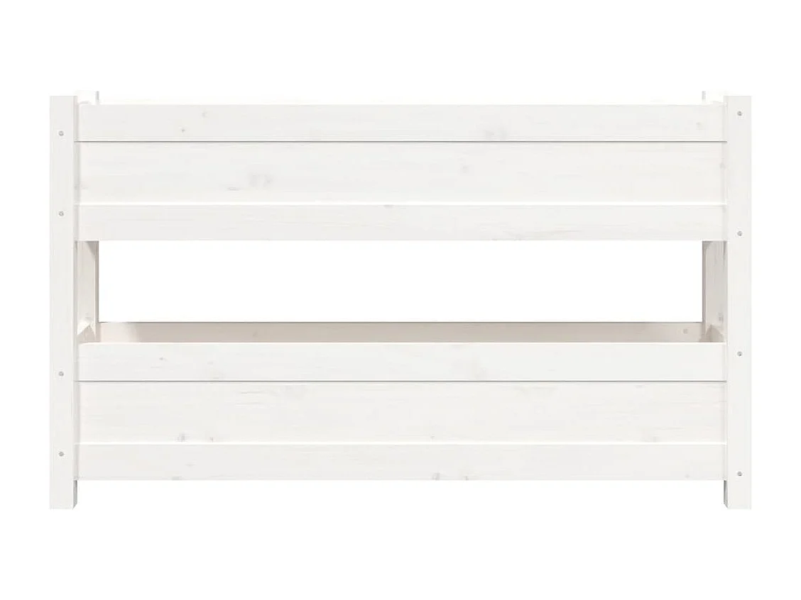 Macetero bancal elevado plantas flores terraza jardín 112 x 25 x 66 cm madera maciza de pino blanco 02_0037399