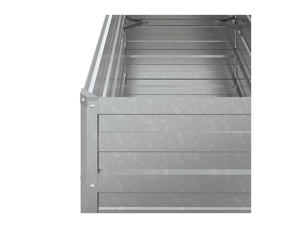 Jardinière bac lit surélevé argenté 100 x 40 x 77 cm 02_0039301