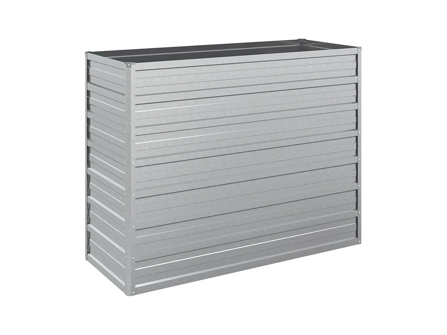 Vassoio per fioriera aiuola rialzata piante fiori terrazza giardino giardino 100 x 40 x 77 cm argento acciaio zincato Argento 02_0039301