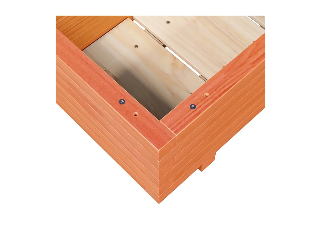 Bandeja para plantador, canteiro elevado, flores, terraço, jardim, cera 110 x 40 x 26,5 cm, madeira maciça de pinho marrom 02_0038430