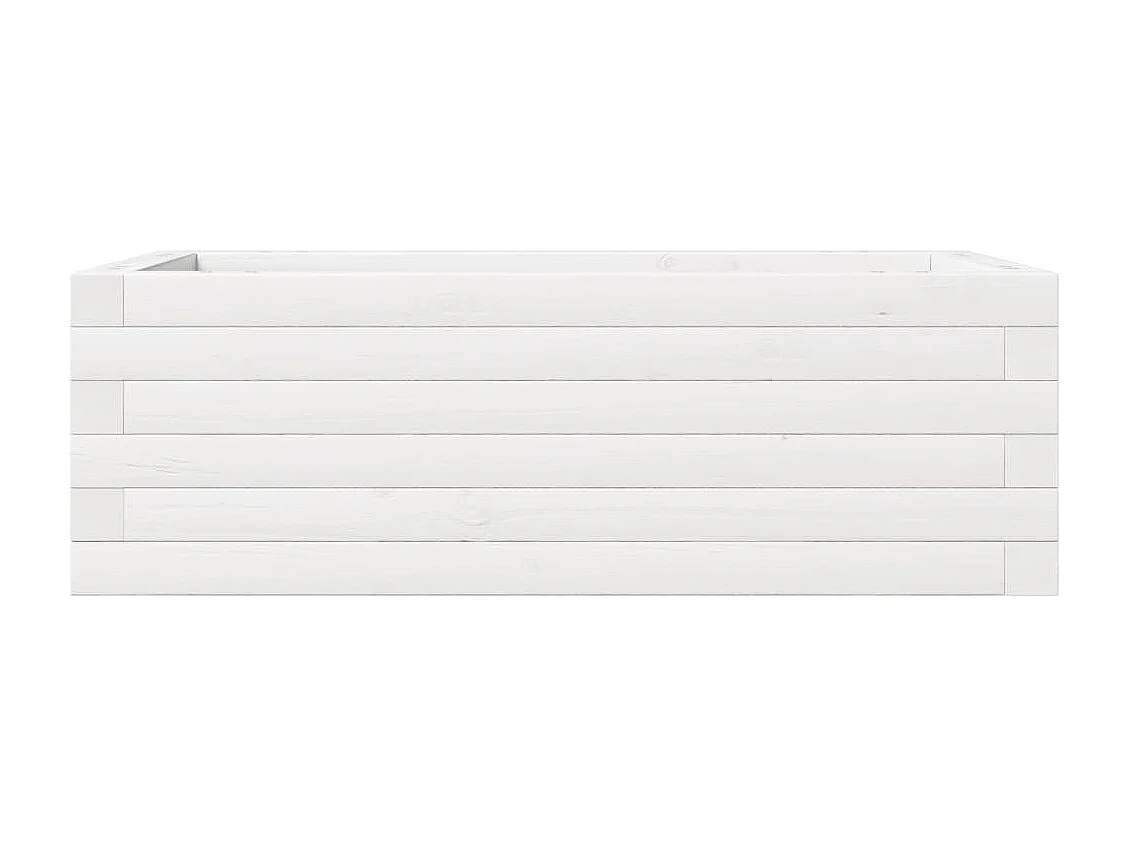Macetero bancal elevado plantas flores terraza jardín 70 x 40 x 23 cm madera maciza de pino blanco 02_0037771