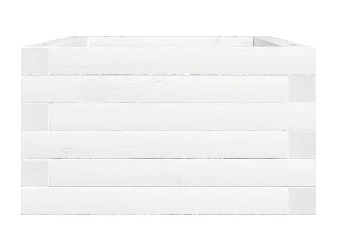 Macetero bancal elevado plantas flores terraza jardín 70 x 40 x 23 cm madera maciza de pino blanco 02_0037771