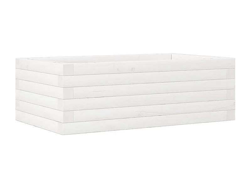 Macetero bancal elevado plantas flores terraza jardín 70 x 40 x 23 cm madera maciza de pino blanco 02_0037771