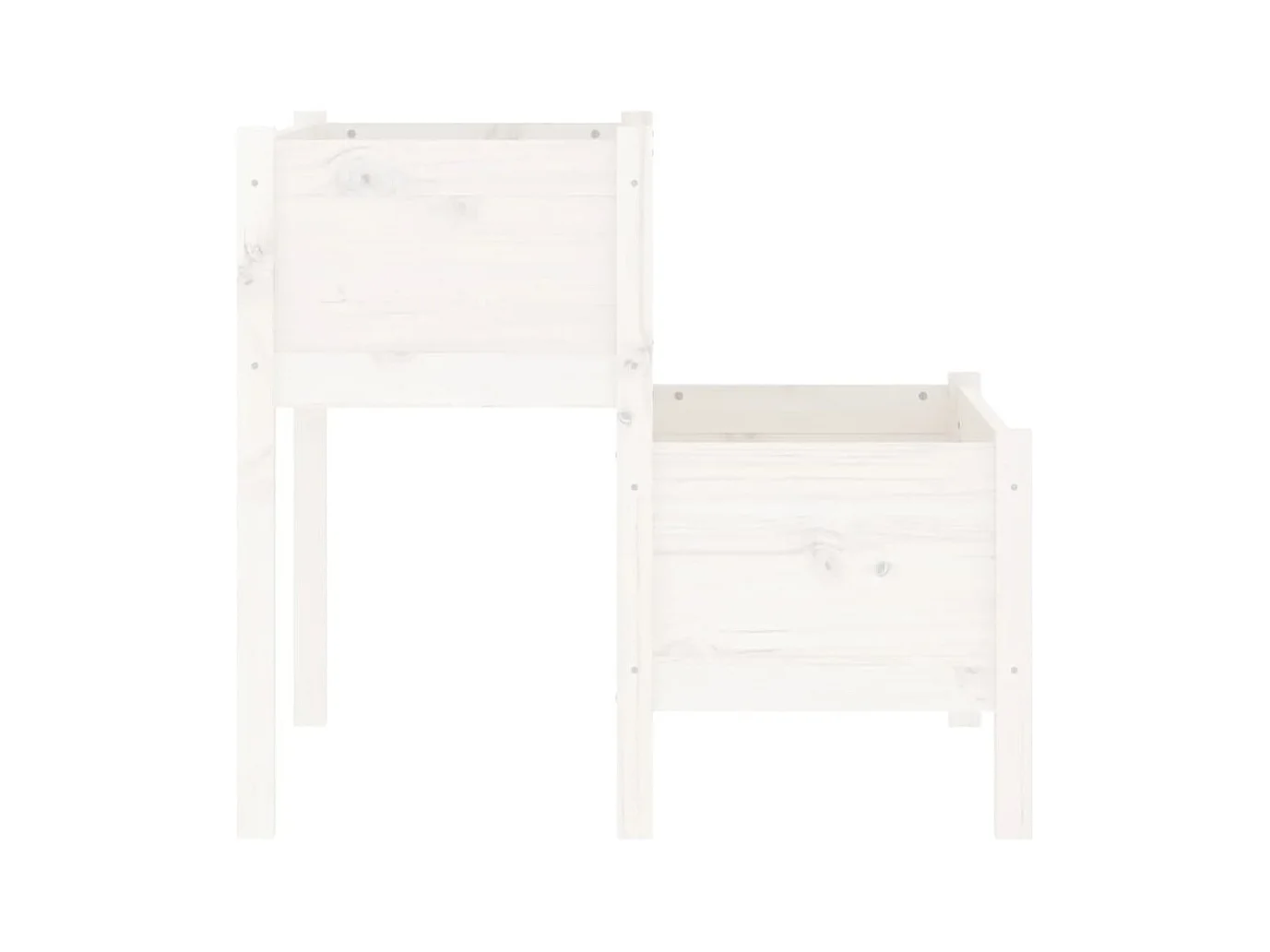 Jardinière bac lit surélevé bois blanche 84.5 x 84 x 75 cm 02_0037958