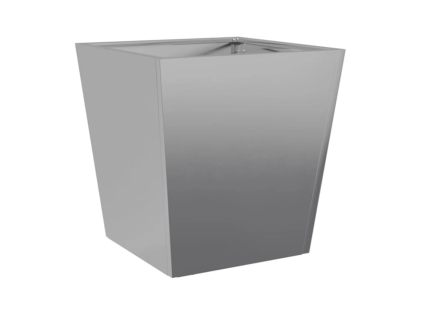 Vassoio per fioriera aiuola rialzata piante fiori terrazzo giardino 40 x 40 x 40 cm acciaio inox grigio 02_0037546