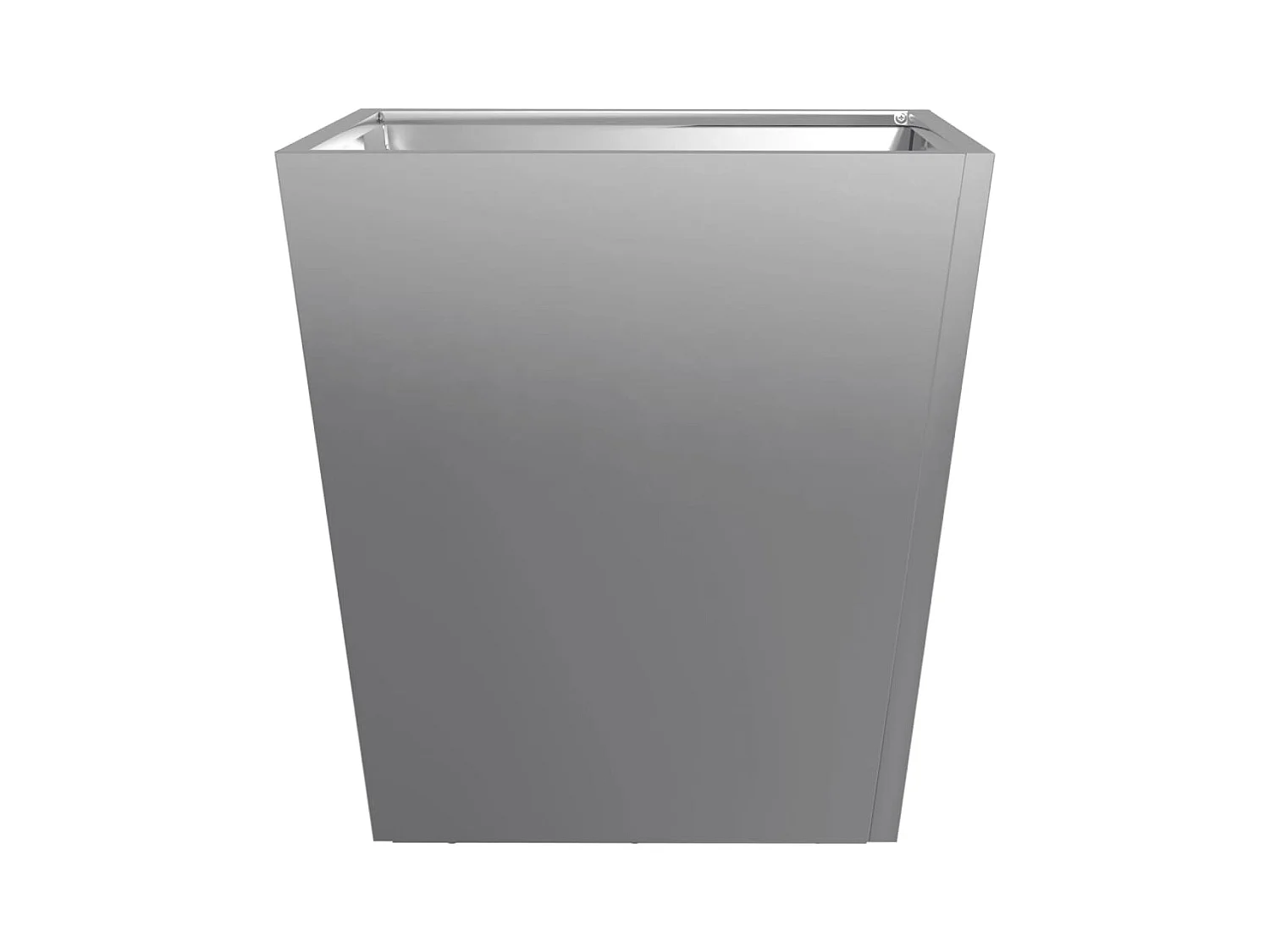 Vassoio per fioriera aiuola rialzata piante fiori terrazzo giardino 40 x 40 x 40 cm acciaio inox grigio 02_0037546