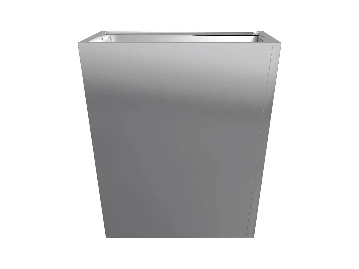 Vassoio per fioriera aiuola rialzata piante fiori terrazzo giardino 40 x 40 x 40 cm acciaio inox grigio 02_0037546