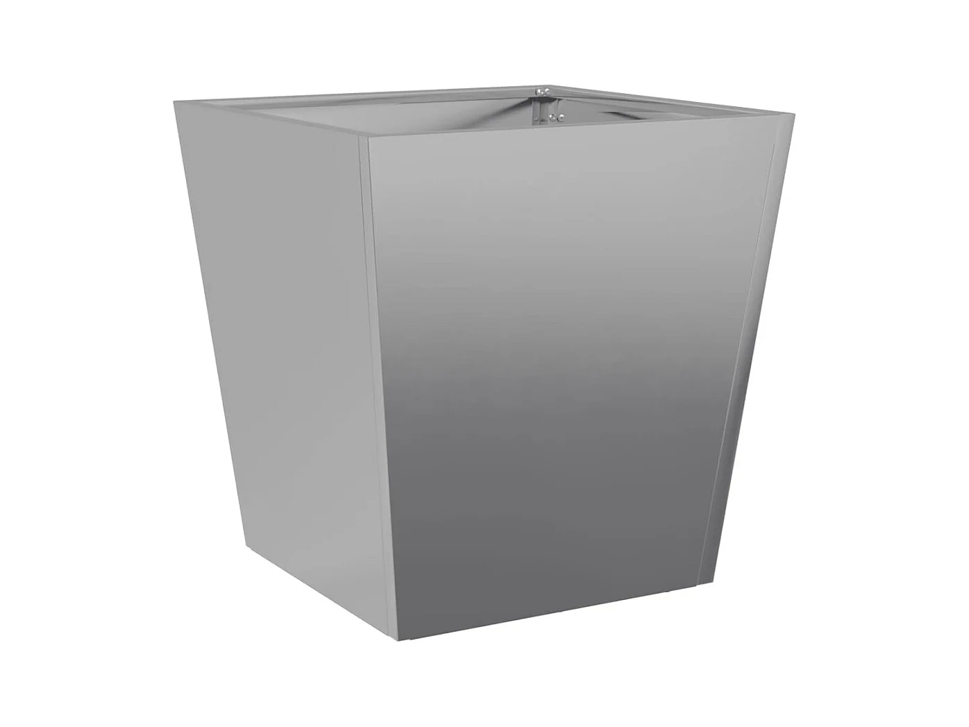 Vassoio per fioriera aiuola rialzata piante fiori terrazzo giardino 40 x 40 x 40 cm acciaio inox grigio 02_0037546