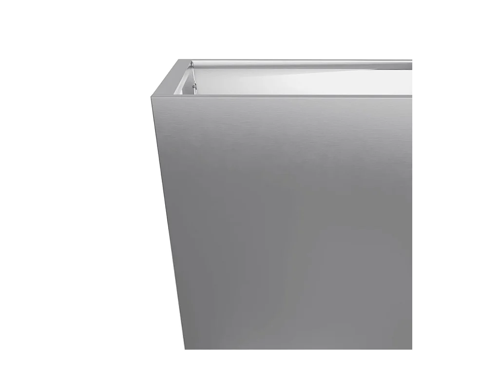 Vassoio per fioriera aiuola rialzata piante fiori terrazzo giardino 40 x 40 x 40 cm acciaio inox grigio 02_0037546