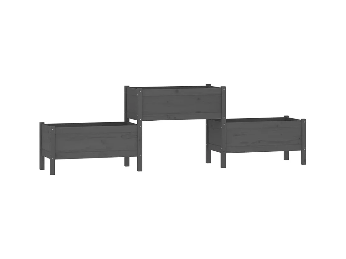 Jardinière bac lit surélevé bois marron 245.5 x 44 x 75 cm 02_0037477