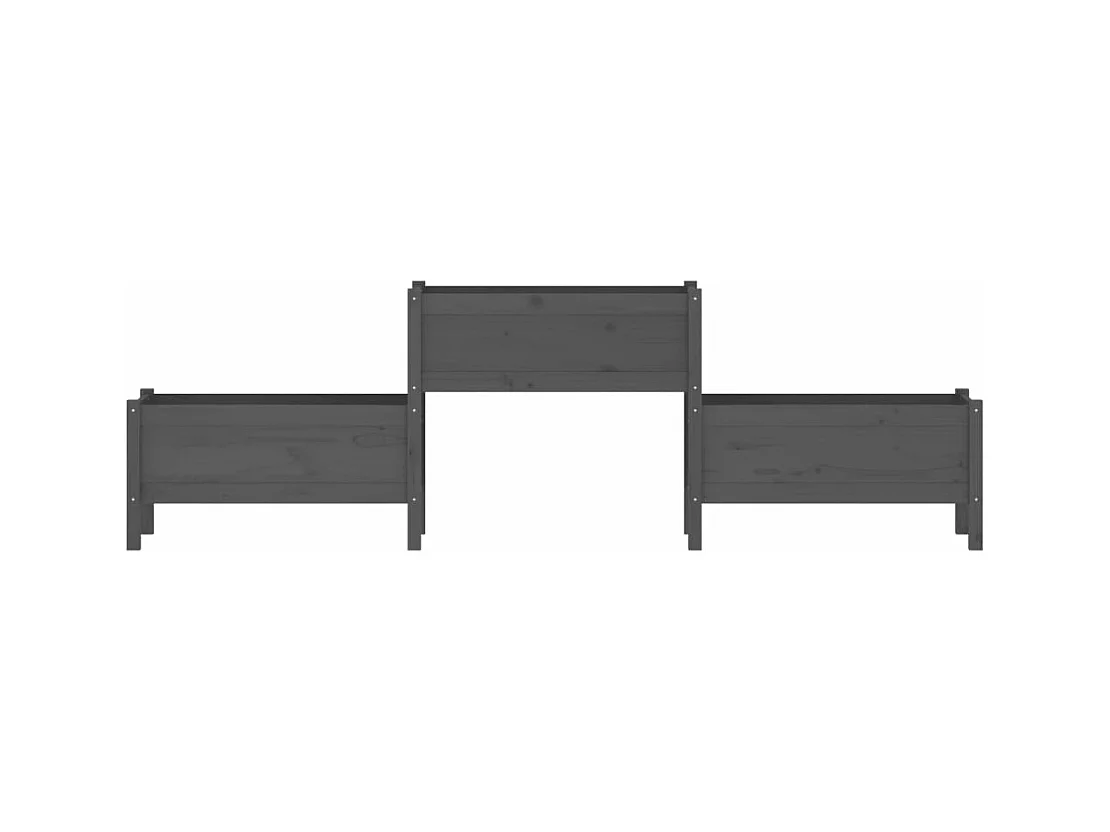 Jardinière bac lit surélevé bois marron 245.5 x 44 x 75 cm 02_0037477