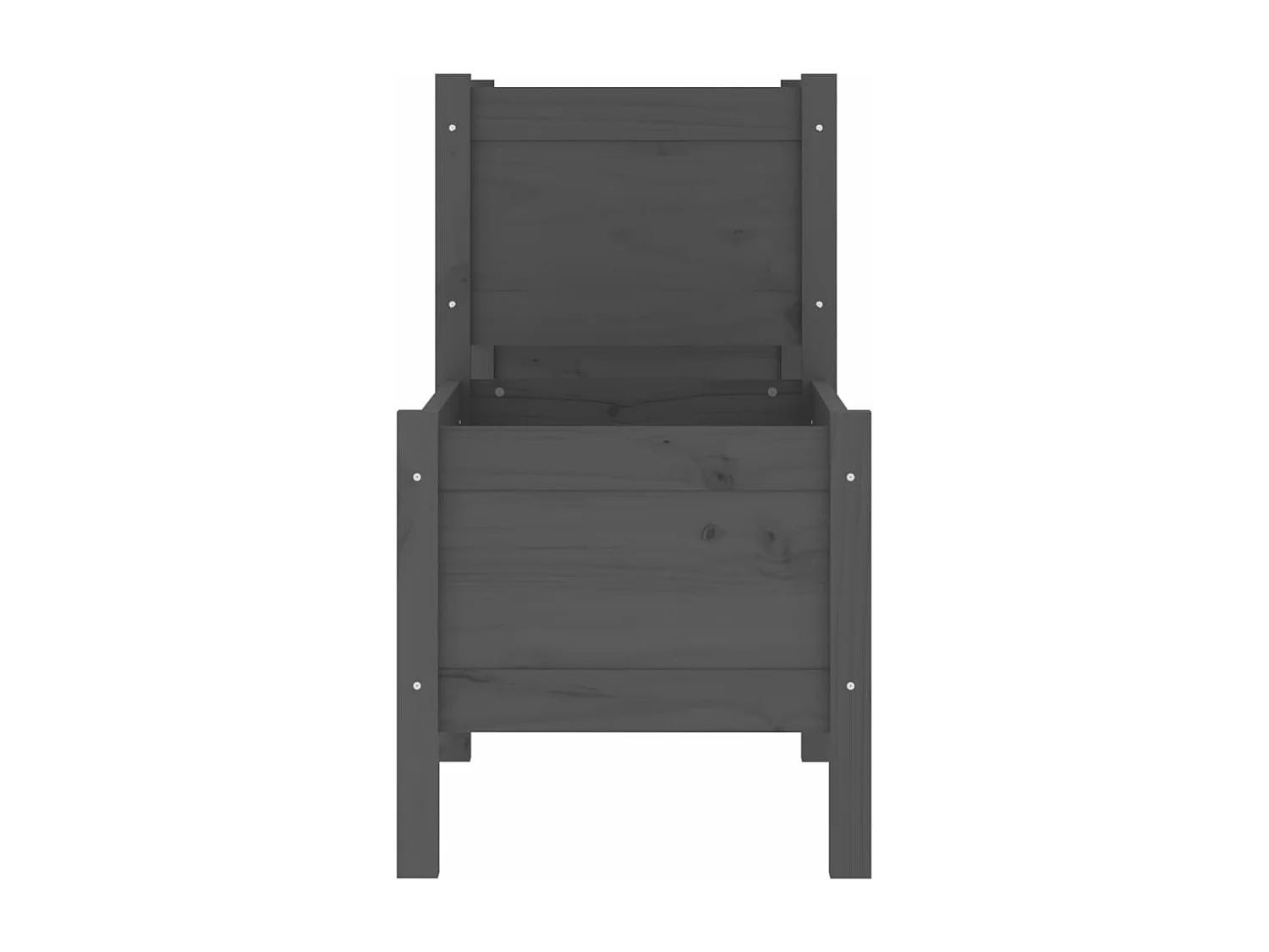 Vassoio per fioriera aiuola rialzata piante fiori terrazza giardino 245,5 x 44 x 75 cm legno massello di pino grigio 02_0037477