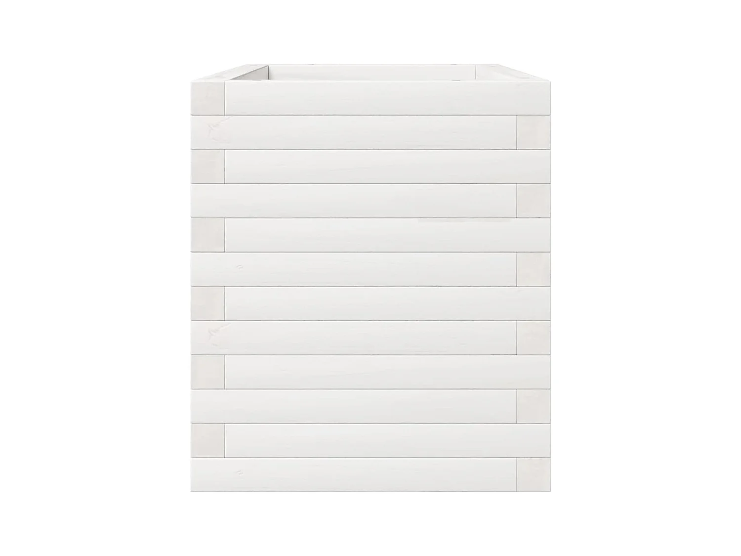 Jardinière bac lit surélevé bois blanche 70 x 40 x 49.5 cm 02_0037790