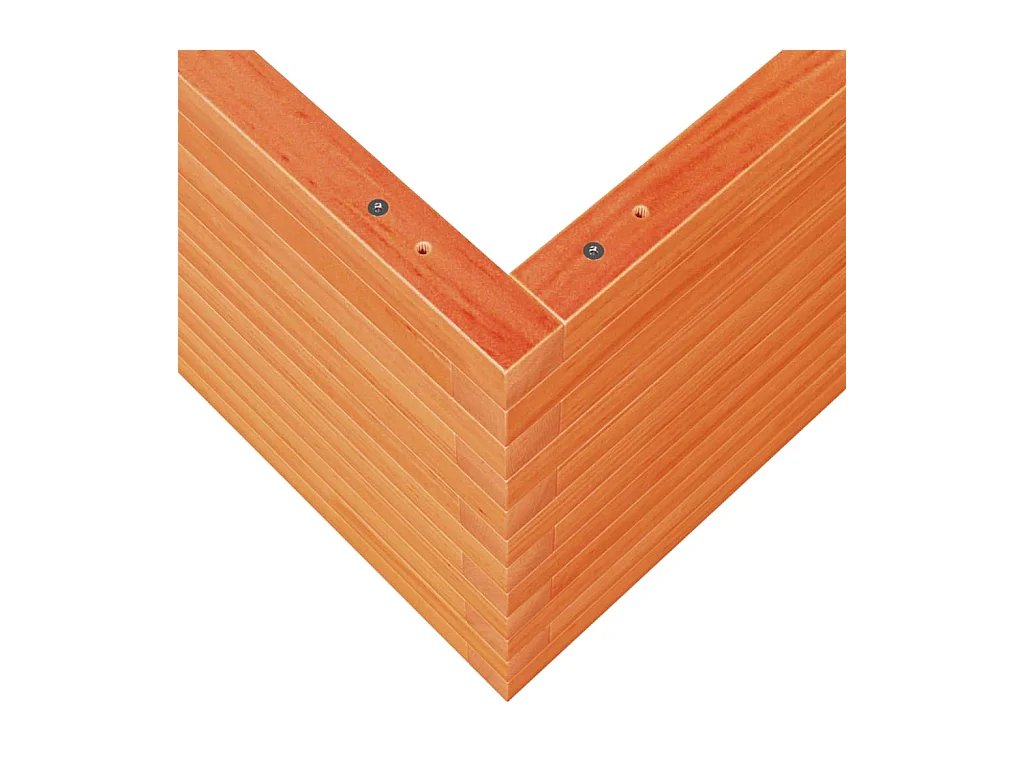 Macetero bancal elevado plantas flores terraza jardín cera 60 x 60 x 45,5 cm madera maciza de pino marrón 02_0038471