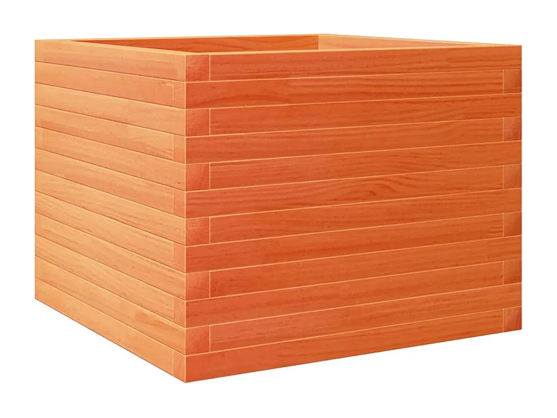 Vassoio per fioriera aiuola rialzata piante fiori terrazza giardino cera 60 x 60 x 45,5 cm legno di pino massiccio marrone 02_0038471