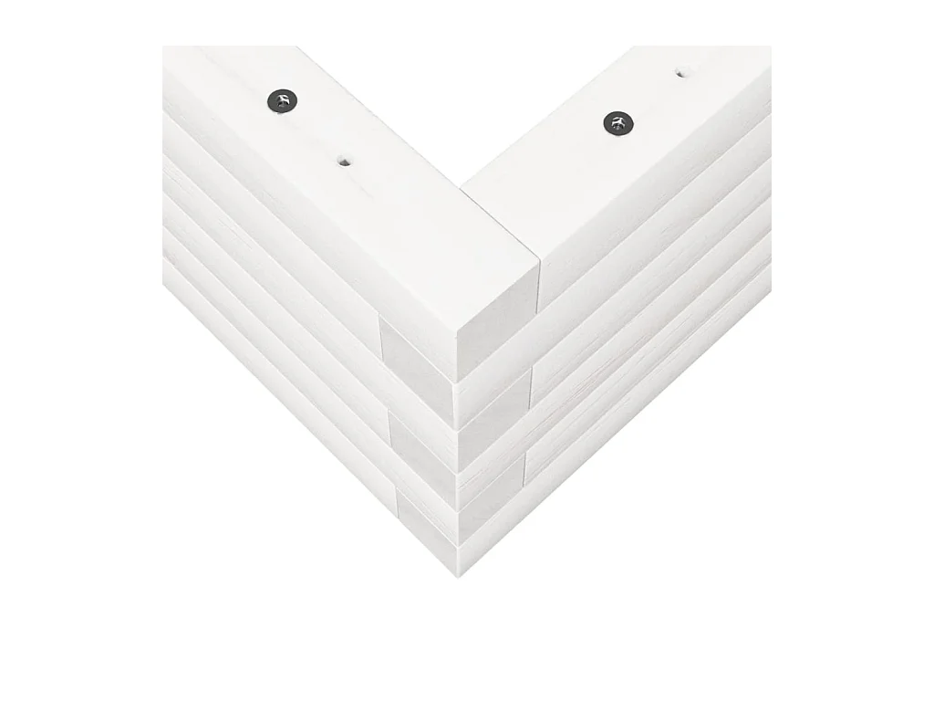 Jardinière bac lit surélevé bois blanche 90 x 40 x 23 cm 02_0037969