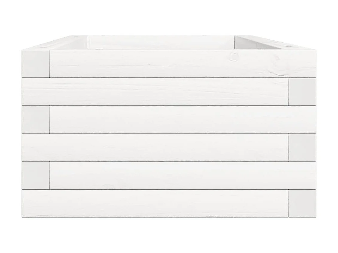 Macetero bancal elevado plantas flores terraza jardín 90 x 40 x 23 cm madera maciza de pino blanco 02_0037969