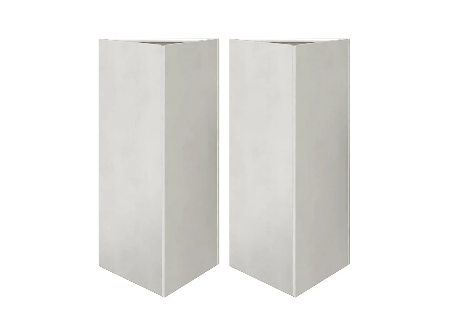 Bandeja para plantador, canteiro elevado, flores, terraços de jardim, conjunto de 2 triangulares 40 x 34,5 x 70 cm aço inoxidável prata 02_0039103