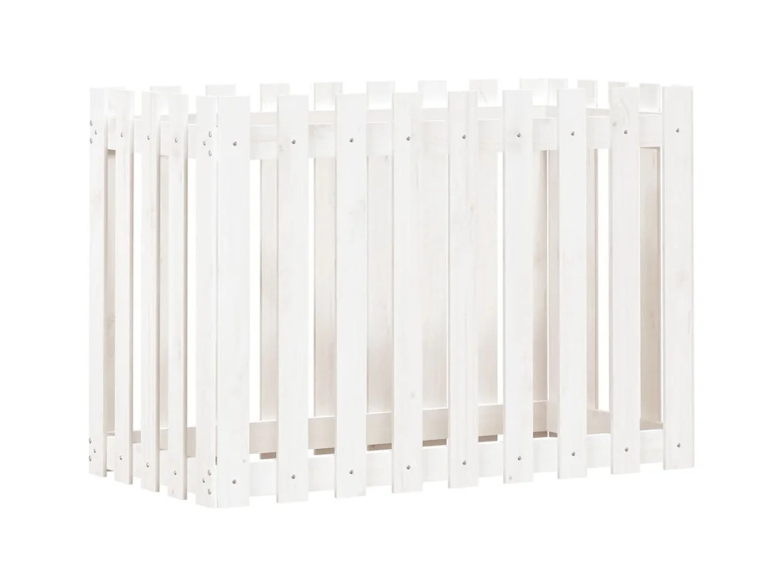 Jardinière bac lit surélevé blanche 100 x 50 x 70 cm 02_0039793