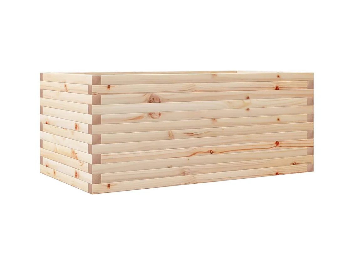 Vassoio per fioriera aiuola rialzata piante fiori terrazza giardino 110 x 60 x 46 cm legno di pino massiccio marrone 02_0037373