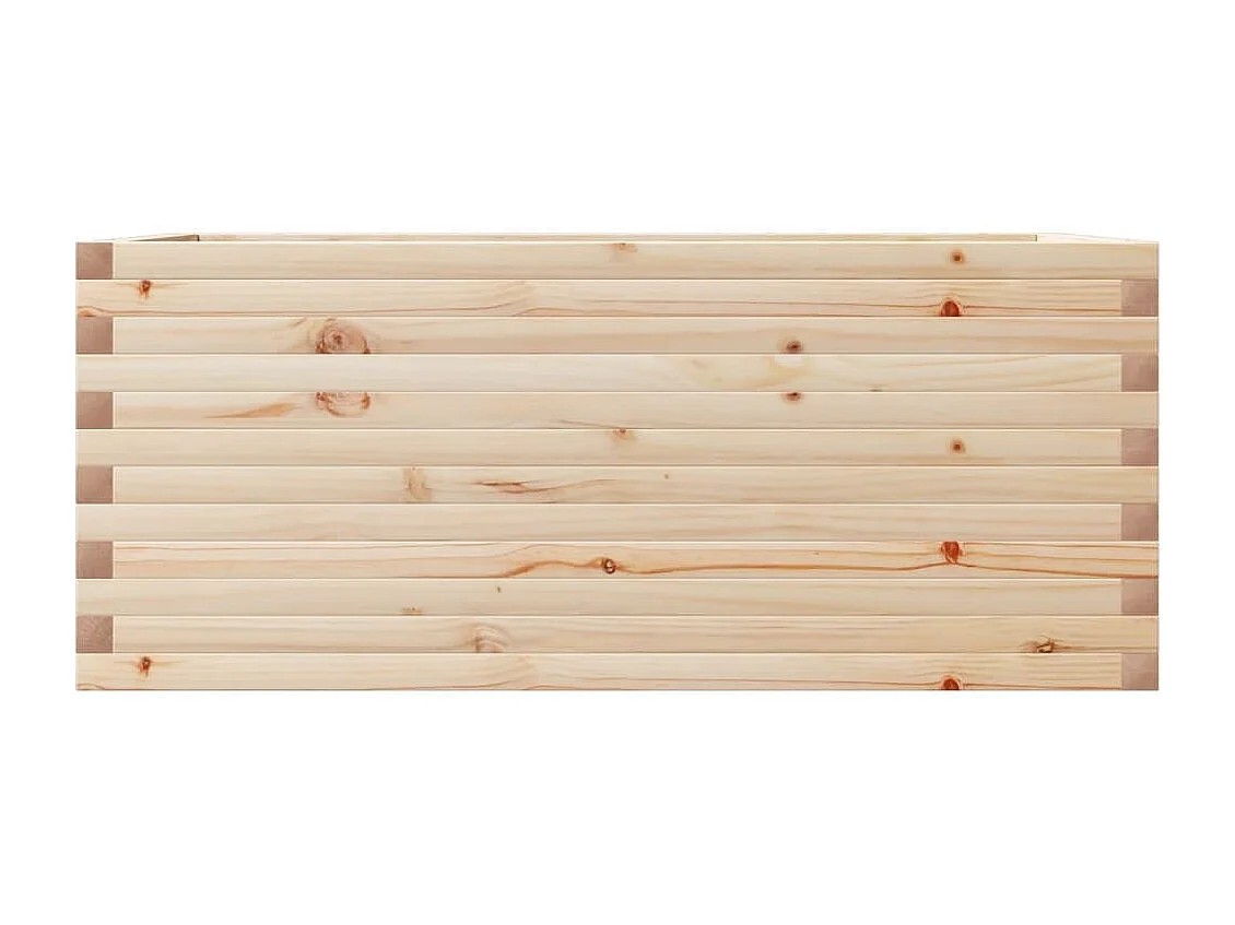 Vassoio per fioriera aiuola rialzata piante fiori terrazza giardino 110 x 60 x 46 cm legno di pino massiccio marrone 02_0037373