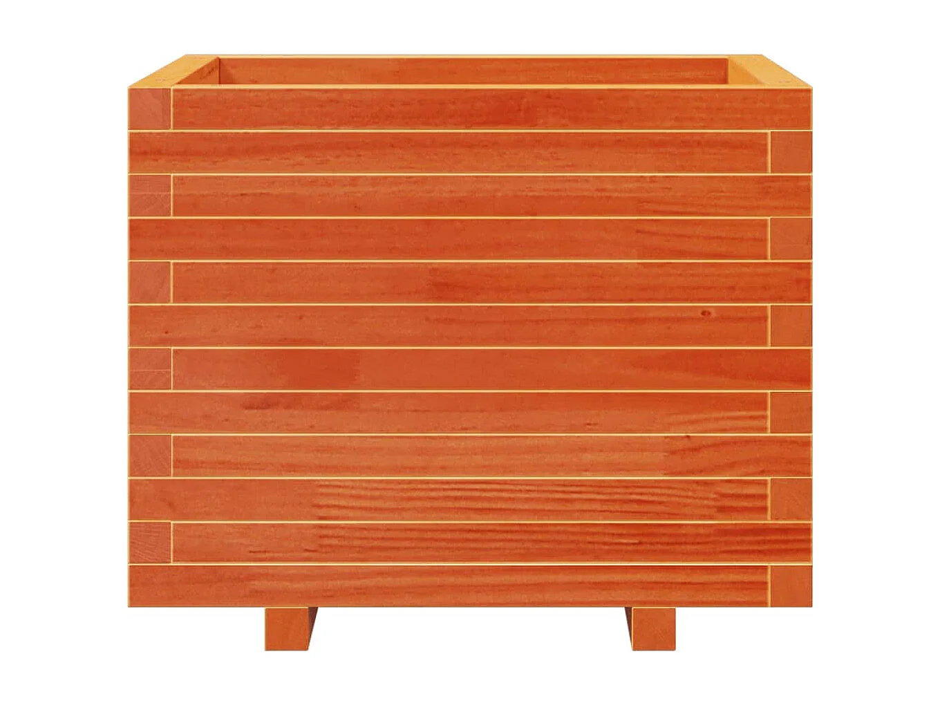 Vassoio per fioriera aiuola rialzata piante fiori terrazza giardino cera 60 x 60 x 49,5 cm legno di pino massiccio marrone 02_0038473