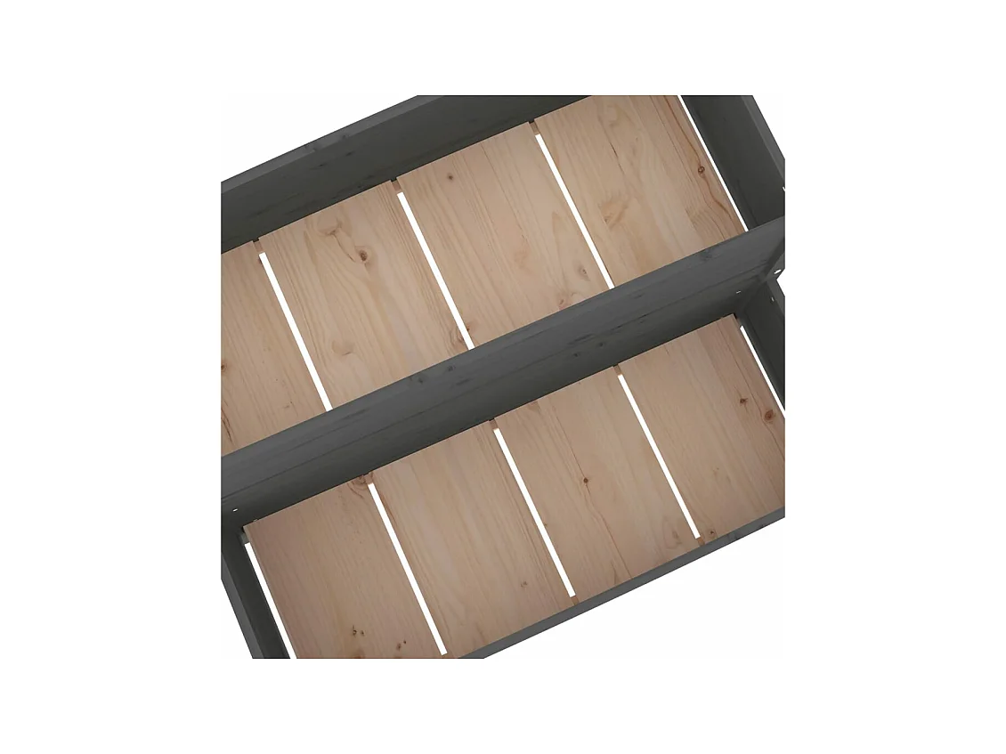 Vassoio per fioriera aiuola rialzata piante fiori terrazza giardino 110 x 84 x 75 cm legno massello di pino grigio 02_0037390