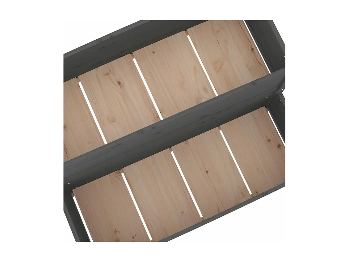 Vassoio per fioriera aiuola rialzata piante fiori terrazza giardino 110 x 84 x 75 cm legno massello di pino grigio 02_0037390