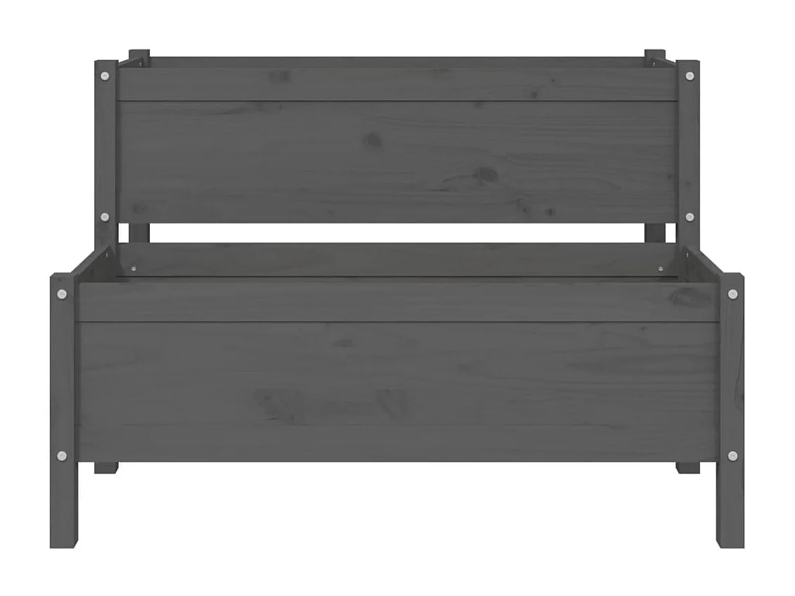 Vassoio per fioriera aiuola rialzata piante fiori terrazza giardino 110 x 84 x 75 cm legno massello di pino grigio 02_0037390
