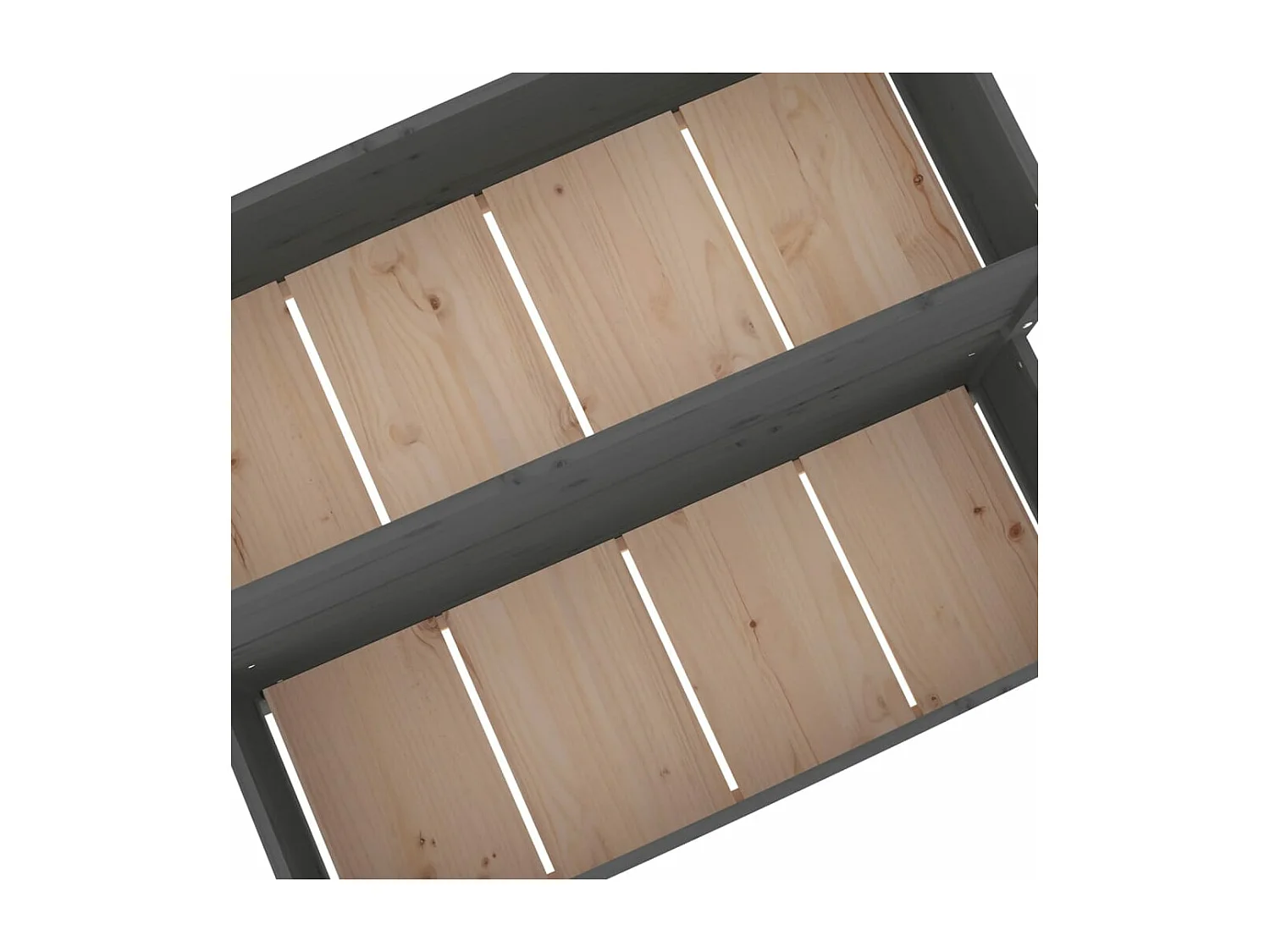 Vassoio per fioriera aiuola rialzata piante fiori terrazza giardino 110 x 84 x 75 cm legno massello di pino grigio 02_0037390