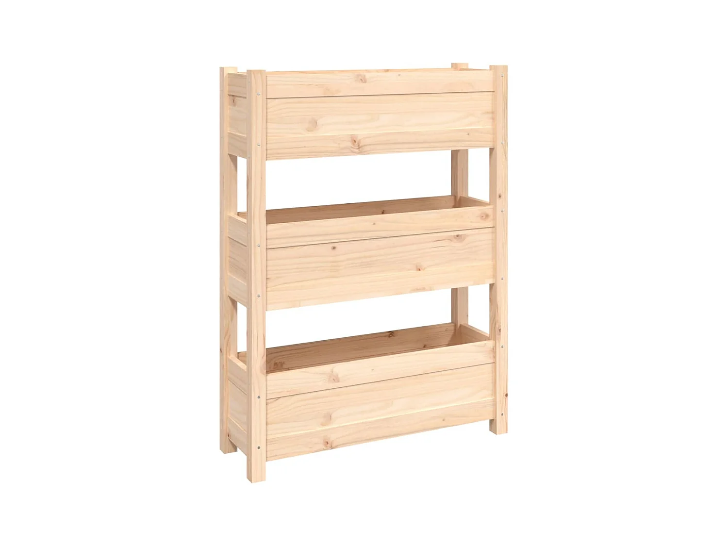 Vassoio per fioriera aiuola rialzata piante fiori terrazza giardino 77 x 25 x 104,5 cm legno massello di pino marrone 02_0037844