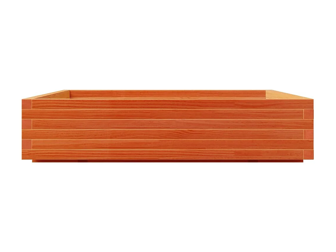 Vassoio per fioriera aiuola rialzata piante fiori terrazza giardino cera 110 x 110 x 26,5 cm legno di pino massiccio marrone 02_0038426