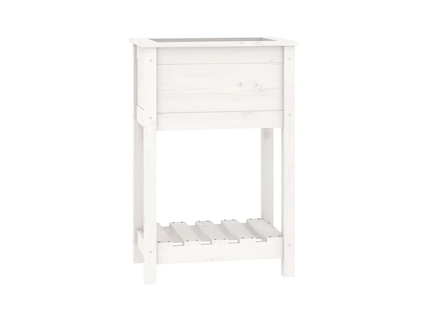 Jardinière bac lit surélevé bois blanche 54 x 34.5 x 81 cm 02_0038391