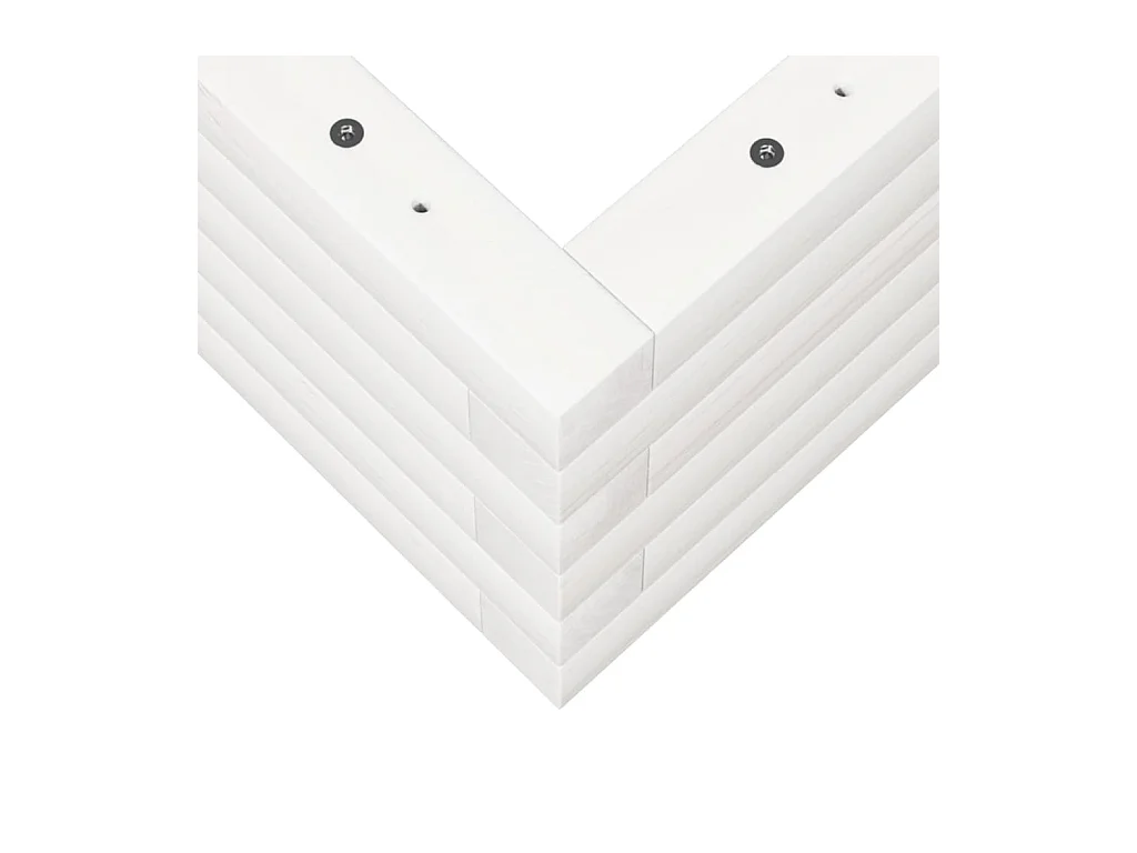 Jardinière bac lit surélevé bois blanche 110 x 60 x 23 cm 02_0037362