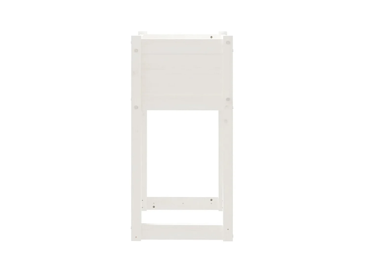 Jardinière bac lit surélevé bois blanche 40 x 40 x 81 cm 02_0037590