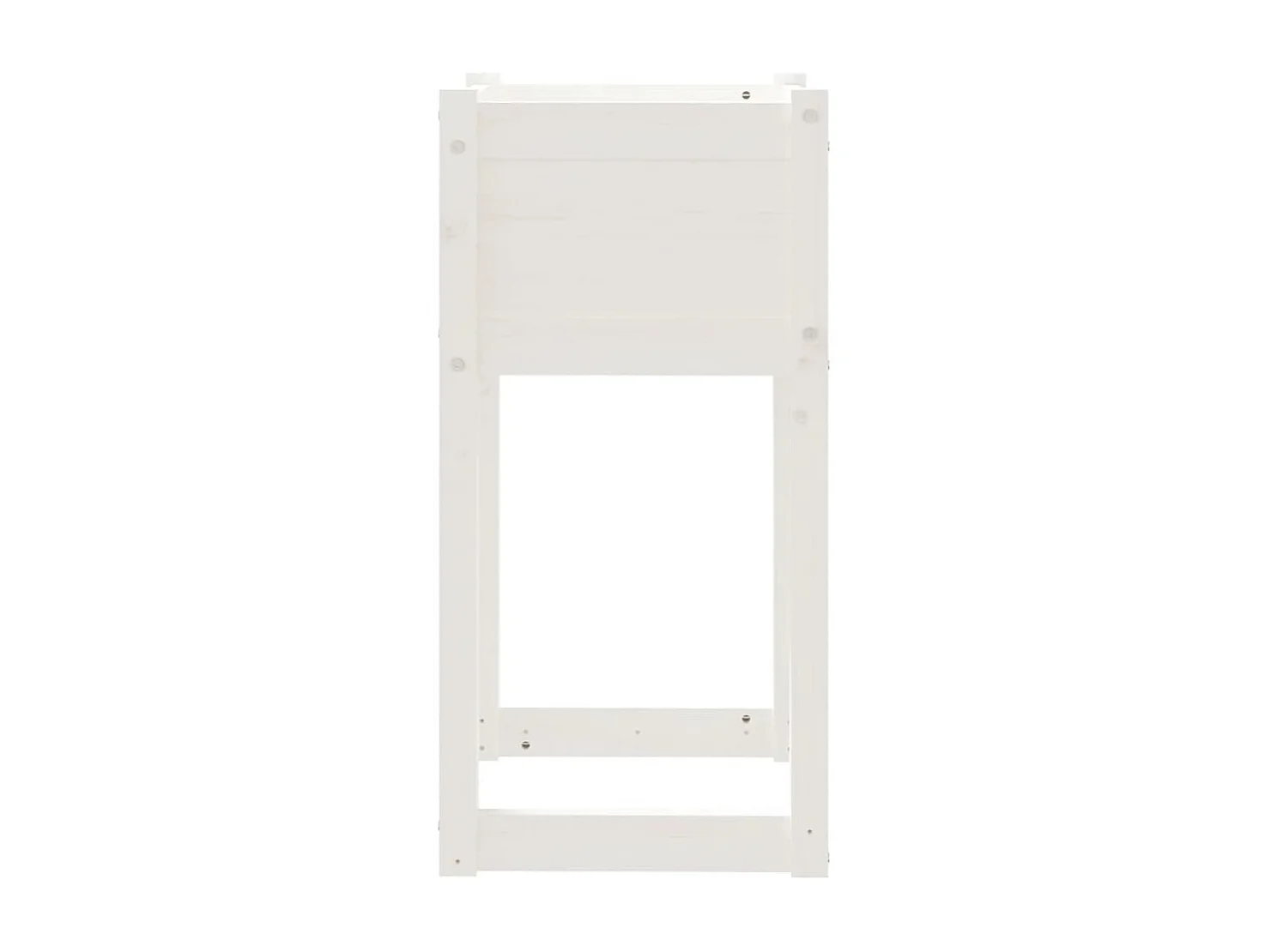 Macetero bancal elevado plantas flores terraza jardín 40 x 40 x 81 cm madera maciza de pino blanco 02_0037590