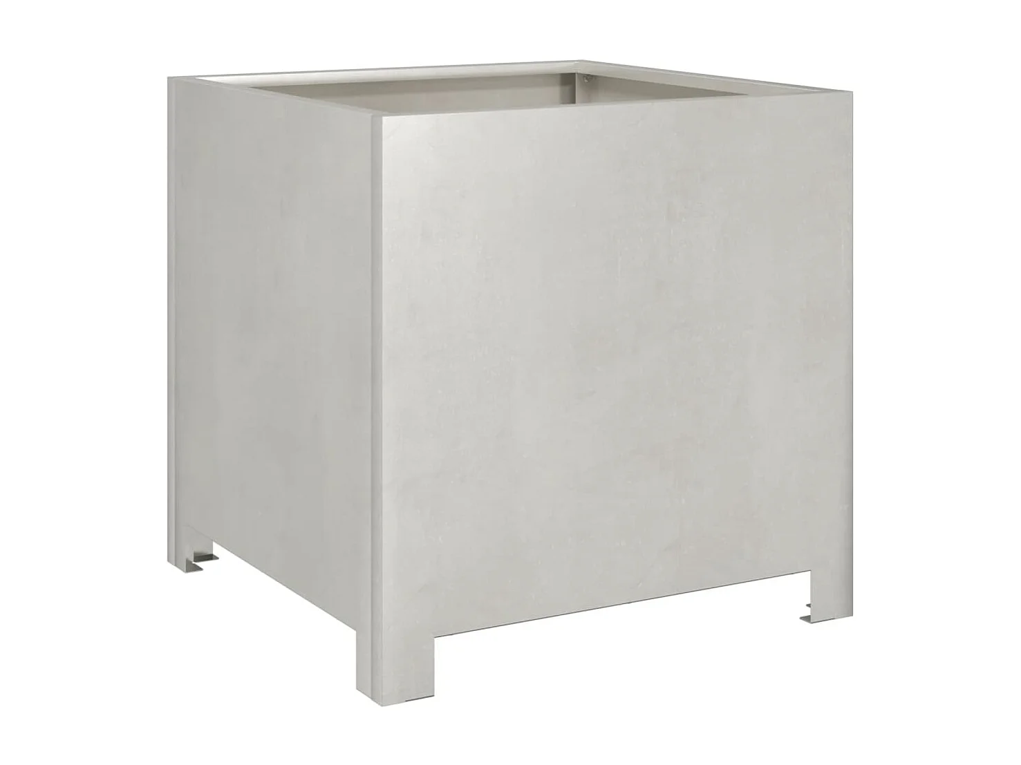 Macetero bancal elevado plantas flores terraza jardín 40 x 40 x 40 cm acero inoxidable Plata 02_0037545