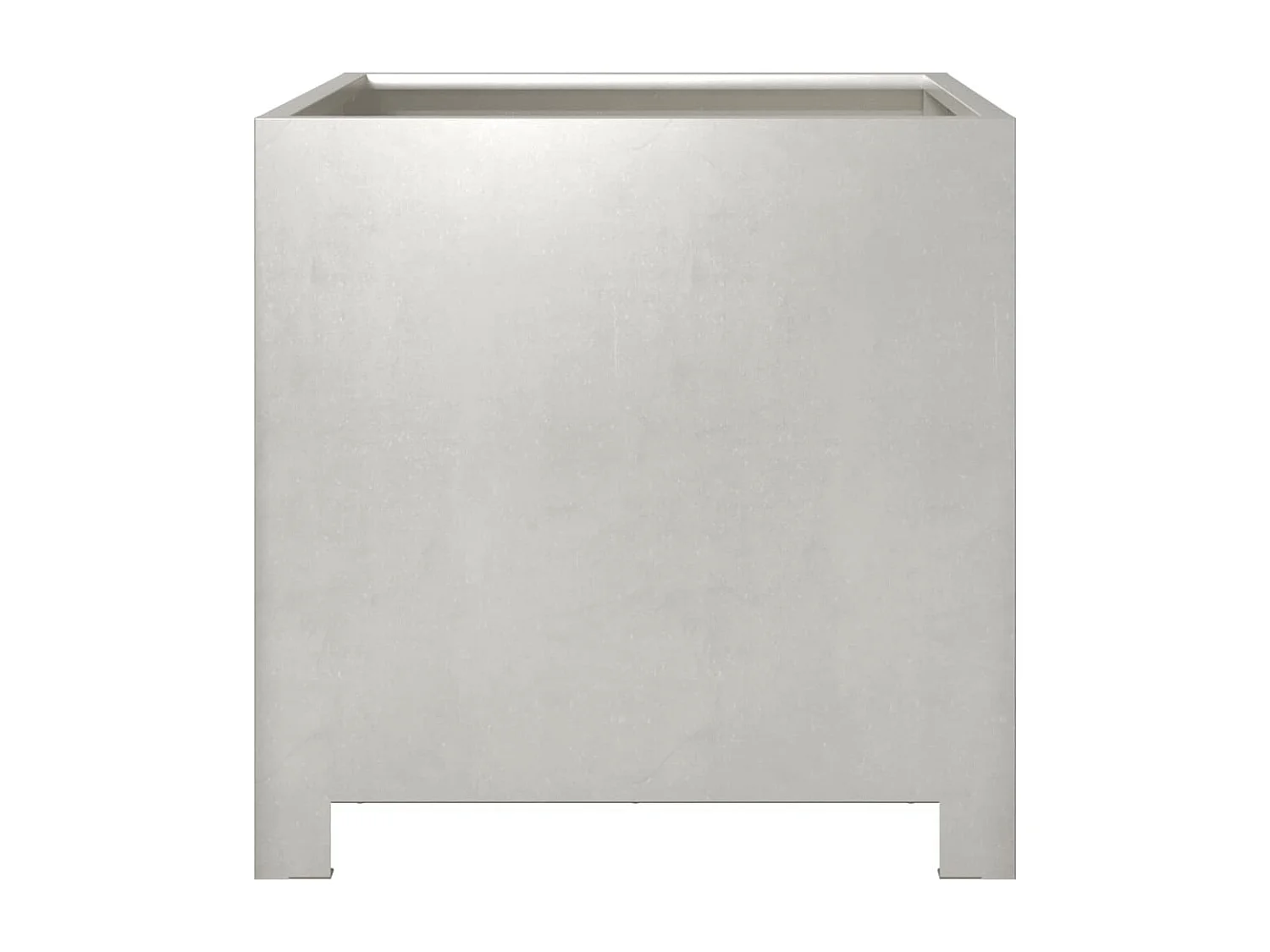 Macetero bancal elevado plantas flores terraza jardín 40 x 40 x 40 cm acero inoxidable Plata 02_0037545