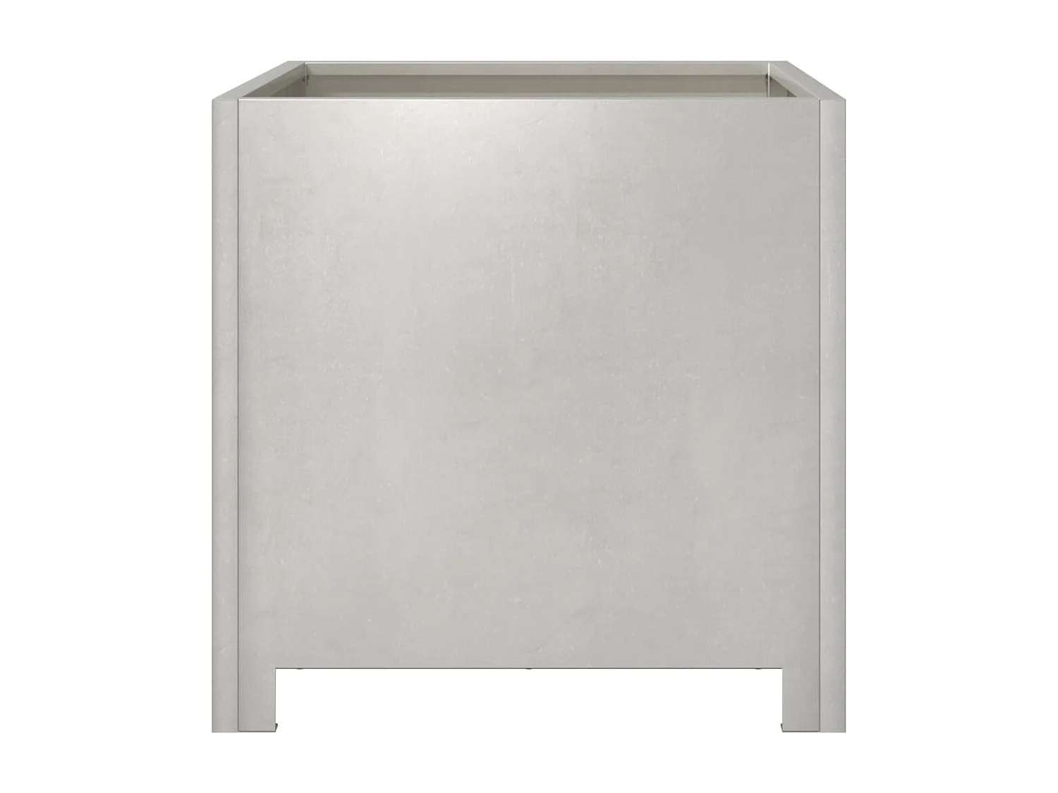 Macetero bancal elevado plantas flores terraza jardín 40 x 40 x 40 cm acero inoxidable Plata 02_0037545