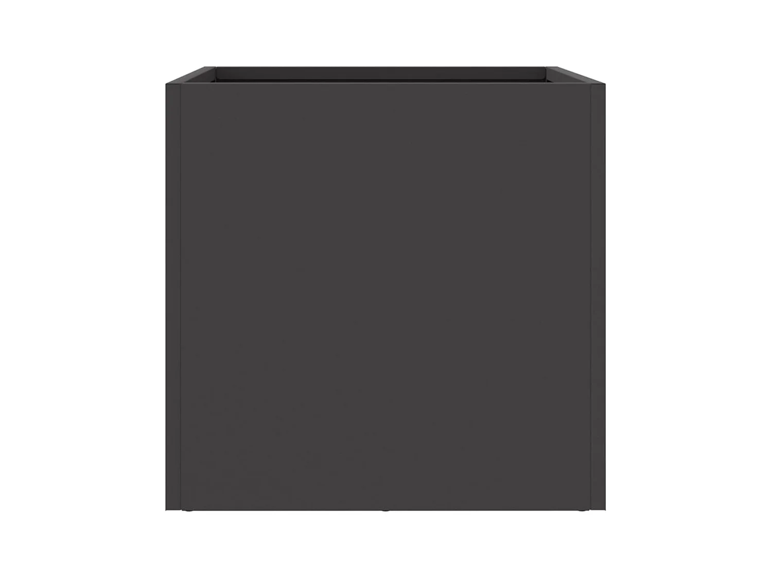 Vassoio per fioriera aiuola rialzata piante fiori terrazza giardino 32 x 30 x 29 cm acciaio nero 02_0037507