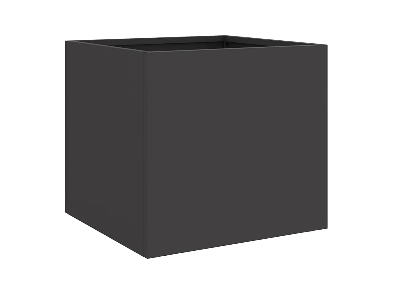 Vassoio per fioriera aiuola rialzata piante fiori terrazza giardino 32 x 30 x 29 cm acciaio nero 02_0037507