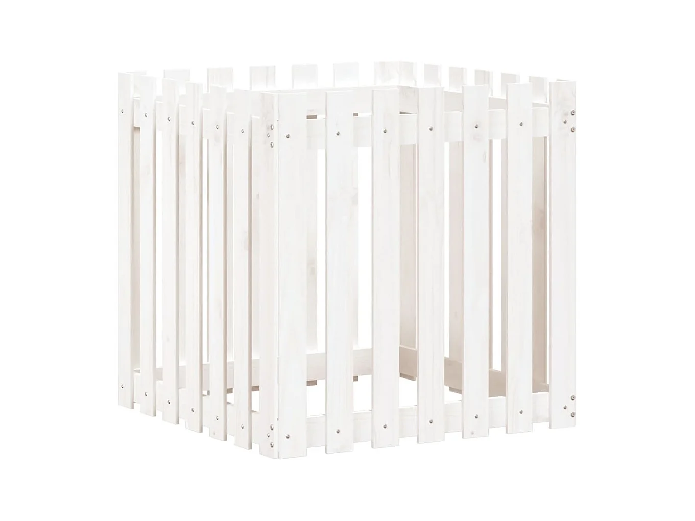 Jardinière bac lit surélevé blanche 70 x 70 x 70 cm 02_0038114